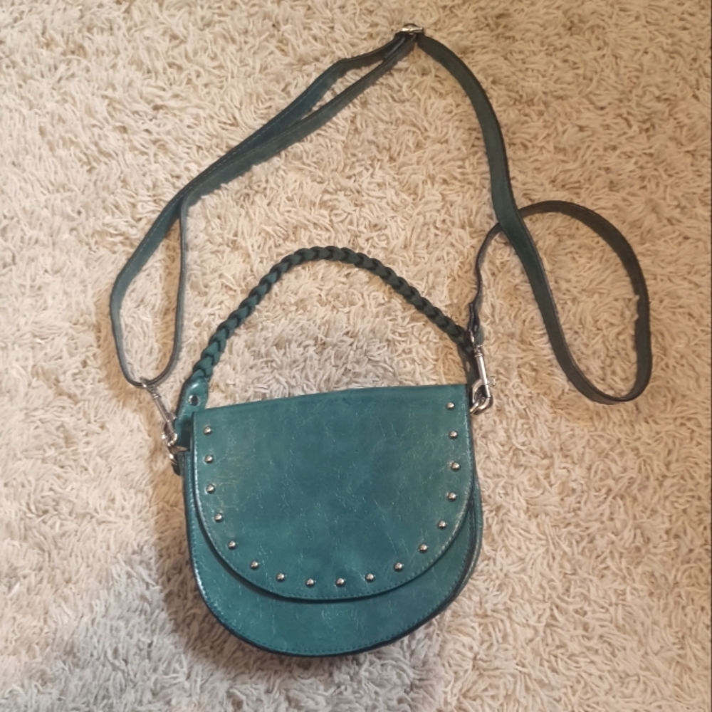 Mini Green Saddle Crossbody Purse